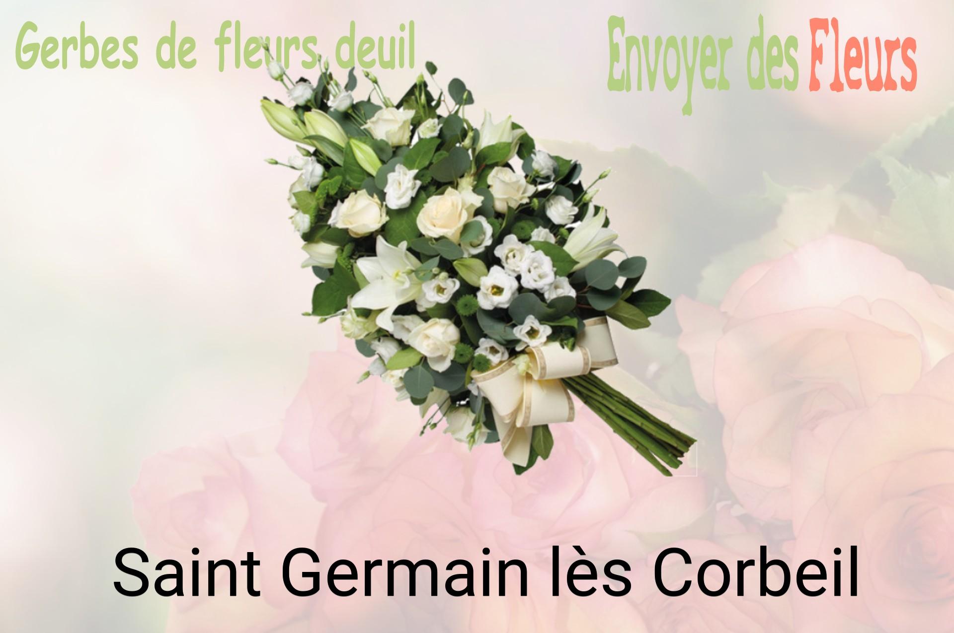 Gerbe de fleurs de deuil livrée à Saint-Germain-lès-Corbeil